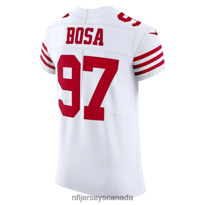 Men San Francisco 49ers Nick Bosa Nike White Vapor Elite Jersey Clothing NFL TBXFR62033