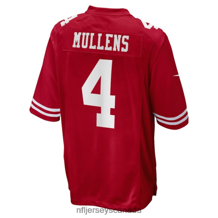 Men San Francisco 49ers Nick Mullens Nike Scarlet Game Player Jersey Clothing NFL TBXFR65538