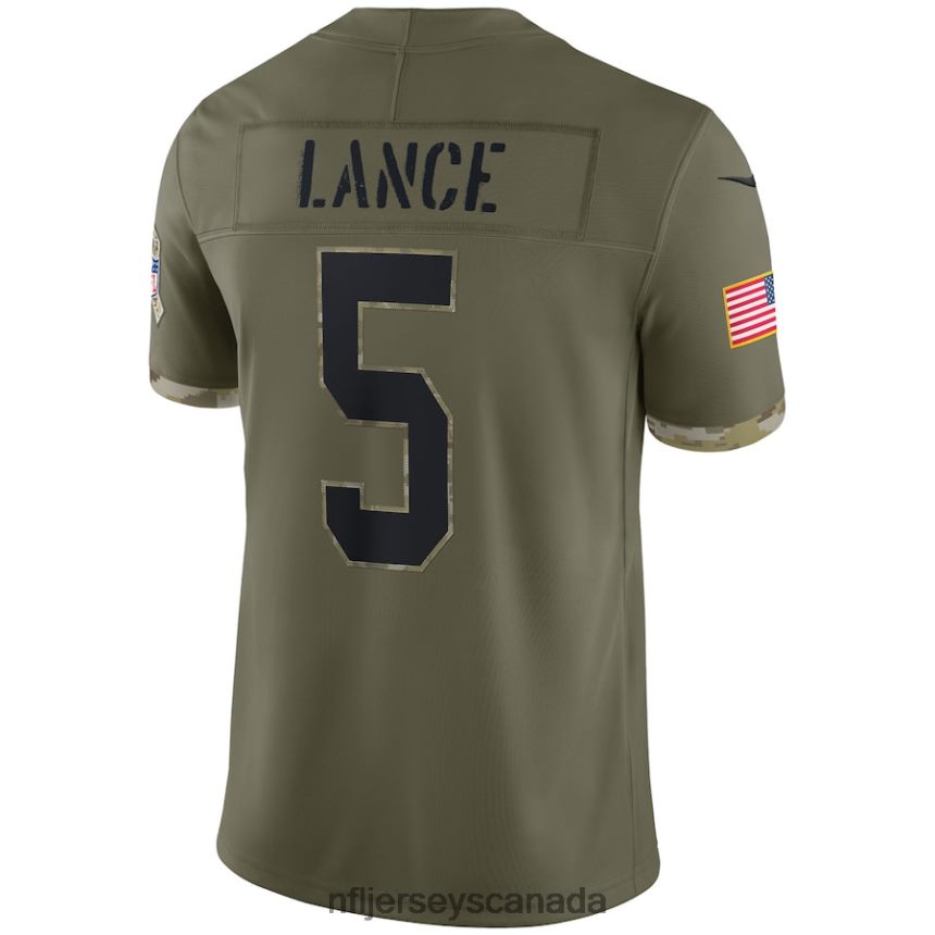 Men San Francisco 49ers Nike Olive 2022 Salute To Service Limited Jersey Clothing NFL TBXFR61776