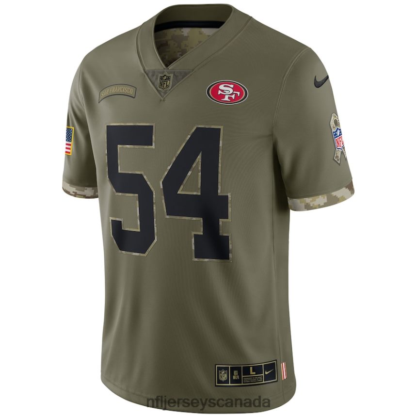 Men San Francisco 49ers Nike Olive 2022 Salute To Service Limited Jersey Clothing NFL TBXFR63606