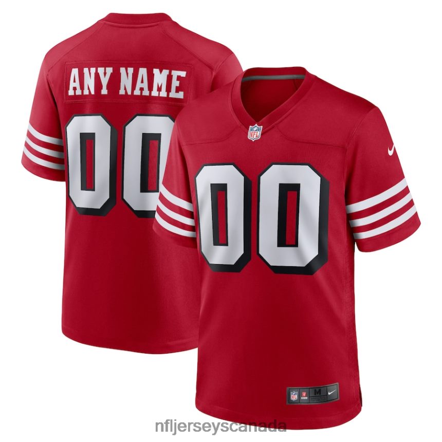 Men San Francisco 49ers Nike Scarlet Alternate Custom Game Jersey Clothing NFL TBXFR666