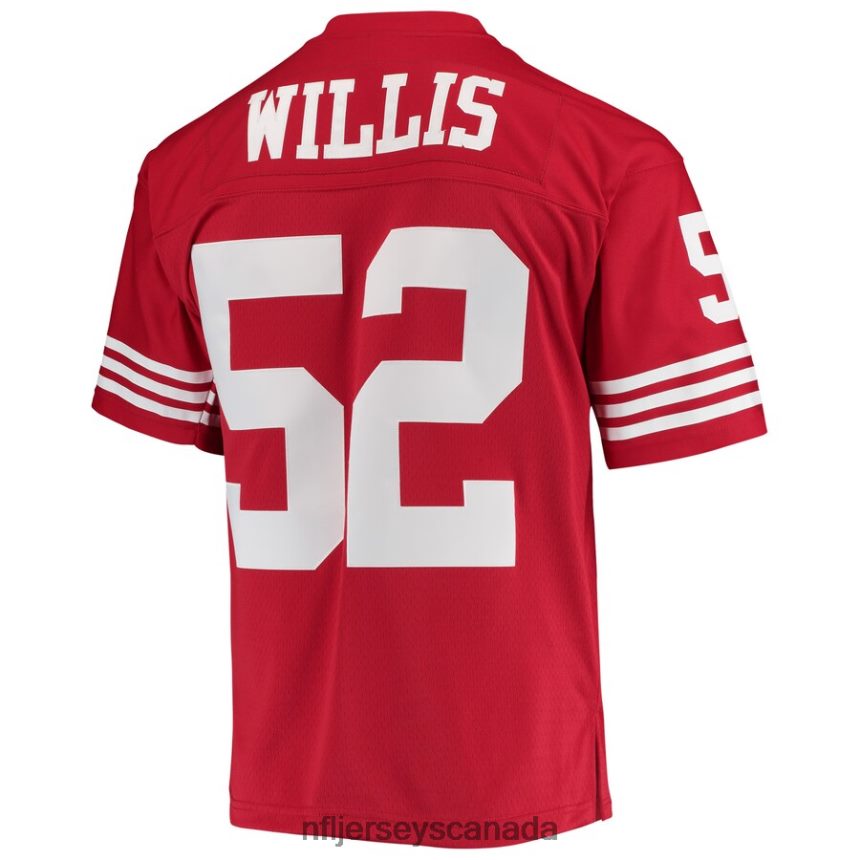 Men San Francisco 49ers Patrick Willis Mitchell  Ness Scarlet 2007 Legacy Replica Jersey Clothing NFL TBXFR62000