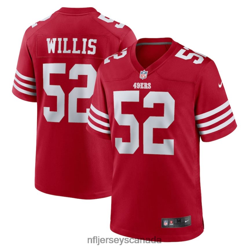 Men San Francisco 49ers Patrick Willis Nike Scarlet Retired Player Team Game Jersey Clothing NFL TBXFR62050