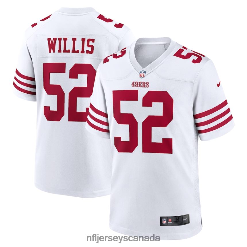 Men San Francisco 49ers Patrick Willis Nike White Retired Player Game Jersey Clothing NFL TBXFR61267