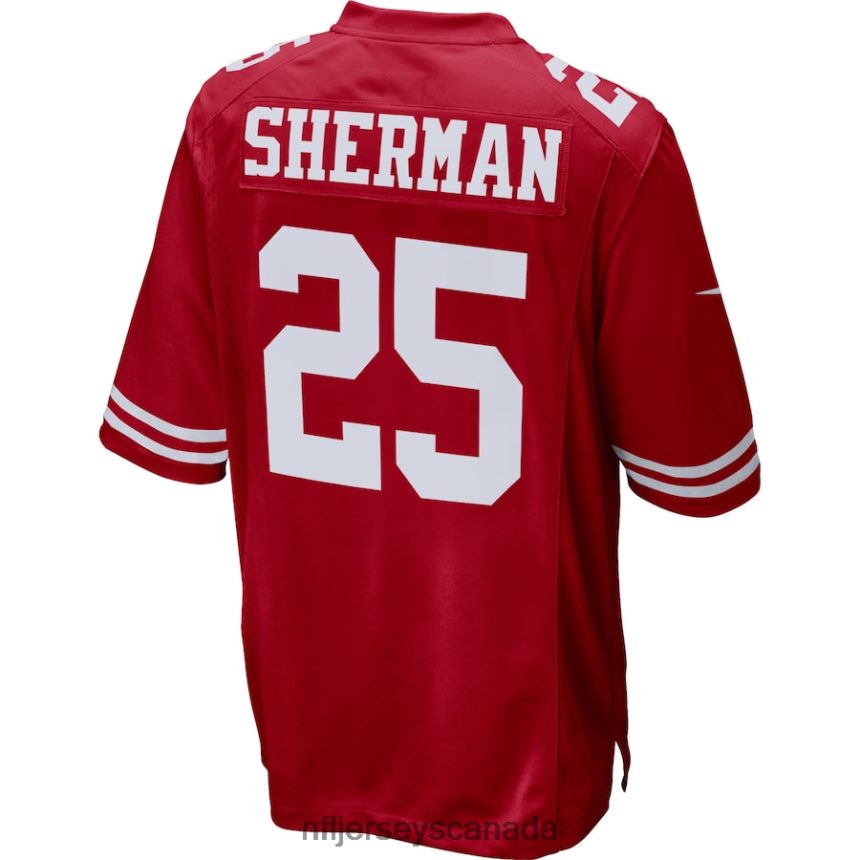Men San Francisco 49ers Richard Sherman Nike Scarlet Game Player Jersey Clothing NFL TBXFR62611