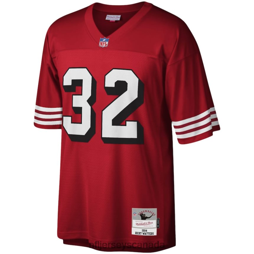Men San Francisco 49ers Ricky Watters Mitchell  Ness Scarlet Legacy Replica Jersey Clothing NFL TBXFR61192