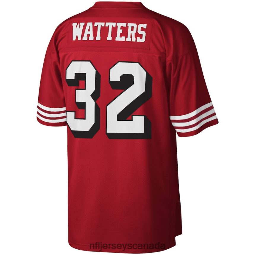 Men San Francisco 49ers Ricky Watters Mitchell  Ness Scarlet Legacy Replica Jersey Clothing NFL TBXFR61192