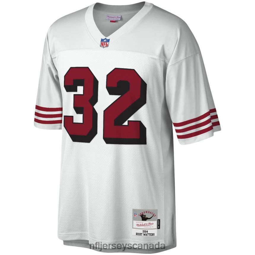 Men San Francisco 49ers Ricky Watters Mitchell  Ness White Legacy Replica Jersey Clothing NFL TBXFR62141