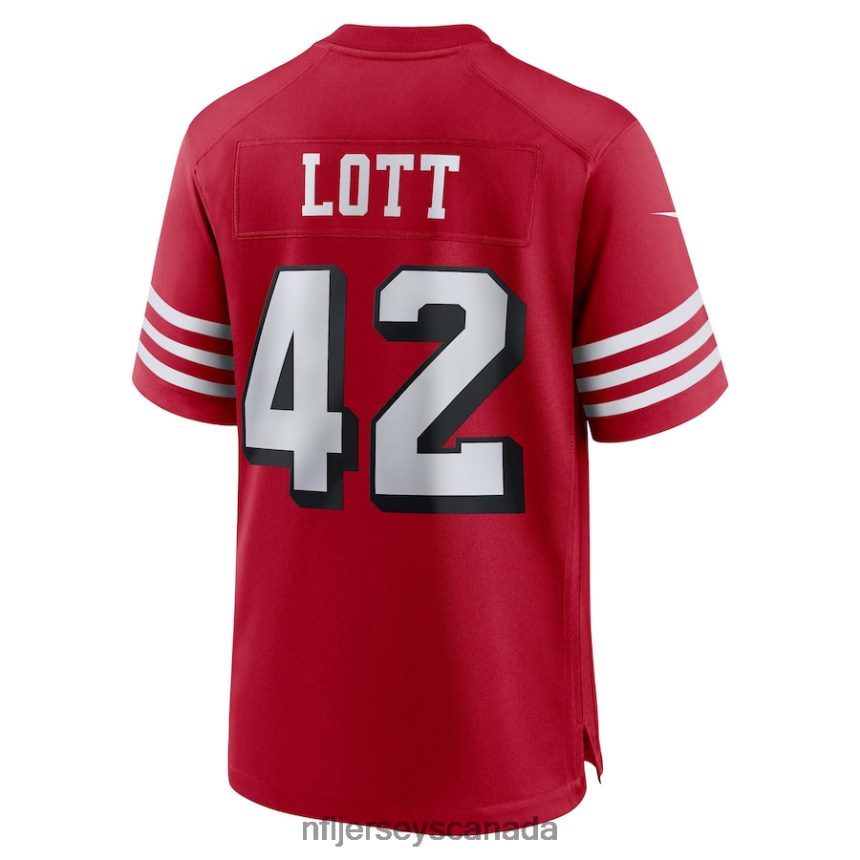 Men San Francisco 49ers Ronnie Lott Nike Scarlet Retired Alternate Game Jersey Clothing NFL TBXFR6422