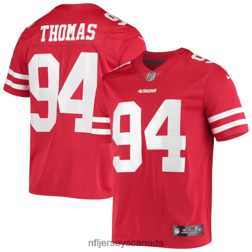 Men San Francisco 49ers Solomon Thomas Nike Scarlet Vapor Limited Player Jersey Clothing NFL TBXFR64537