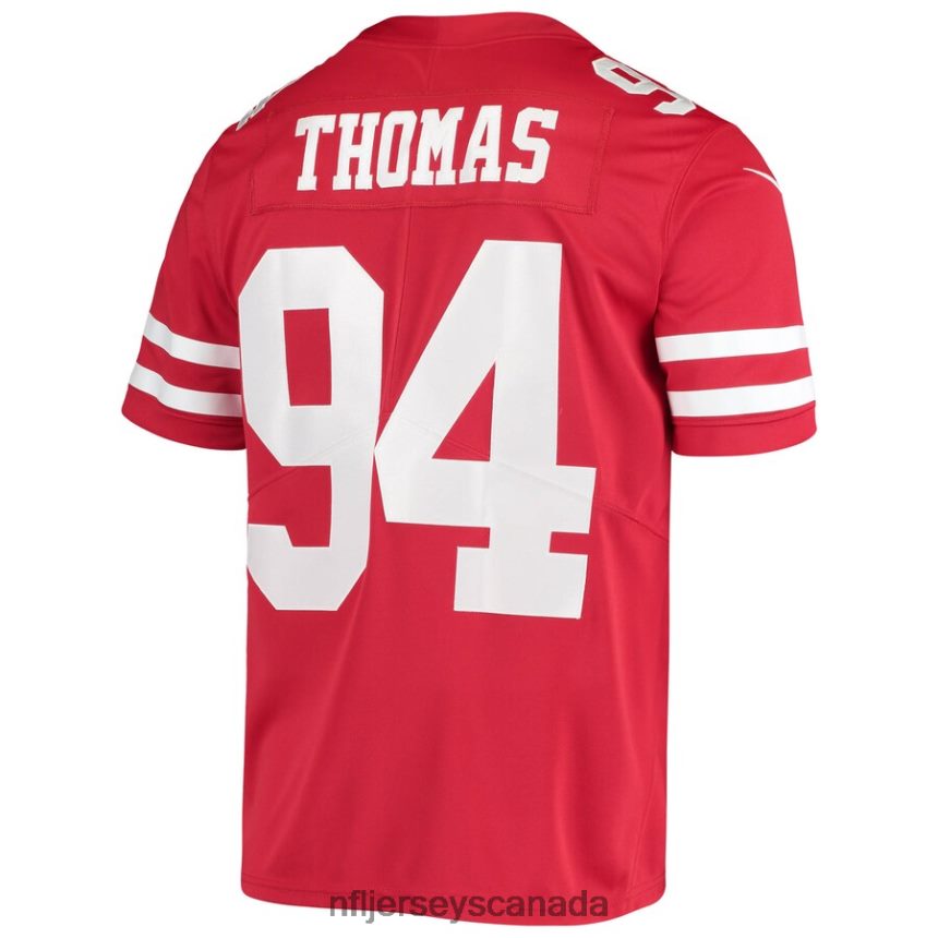 Men San Francisco 49ers Solomon Thomas Nike Scarlet Vapor Limited Player Jersey Clothing NFL TBXFR64537