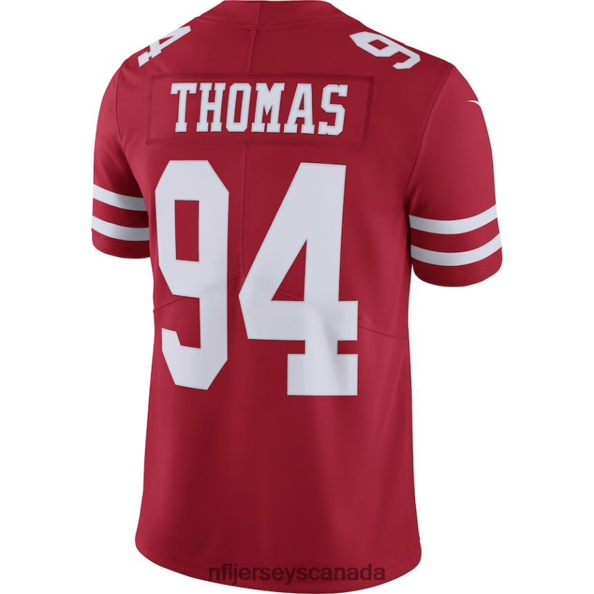 Men San Francisco 49ers Solomon Thomas Nike Scarlet Vapor Untouchable Limited Jersey Clothing NFL TBXFR65545