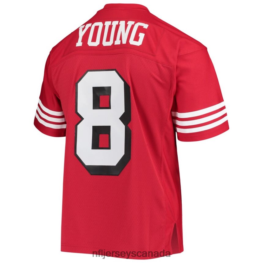 Men San Francisco 49ers Steve Young Mitchell  Ness Scarlet 1994 Legacy Replica Jersey Clothing NFL TBXFR61647