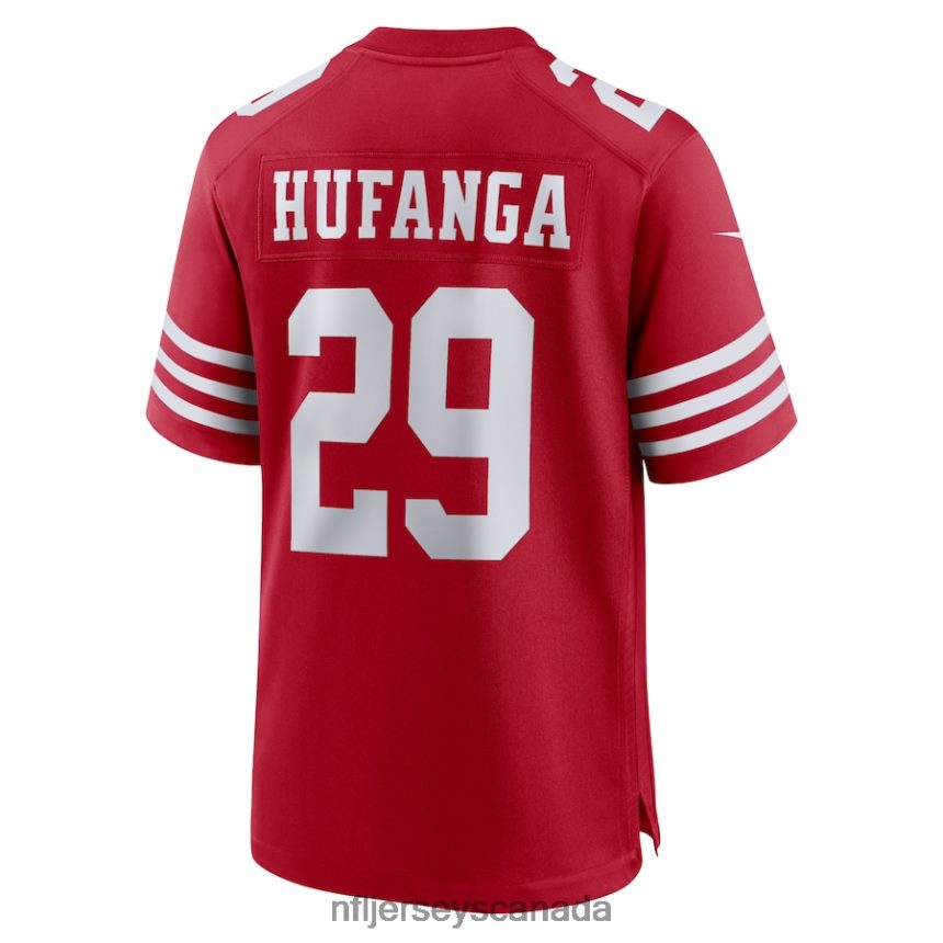 Men San Francisco 49ers Talanoa Hufanga Nike Scarlet Game Player Jersey Clothing NFL TBXFR6358