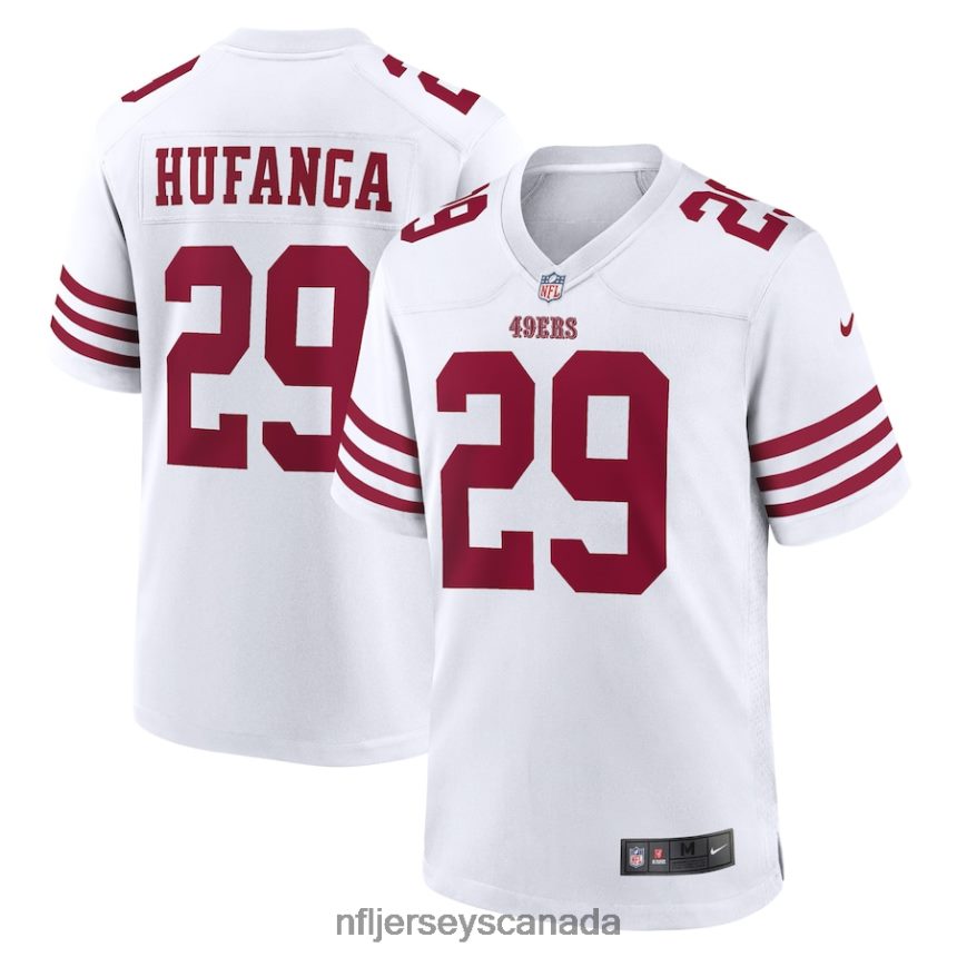 Men San Francisco 49ers Talanoa Hufanga Nike White Away Game Player Jersey Clothing NFL TBXFR6635