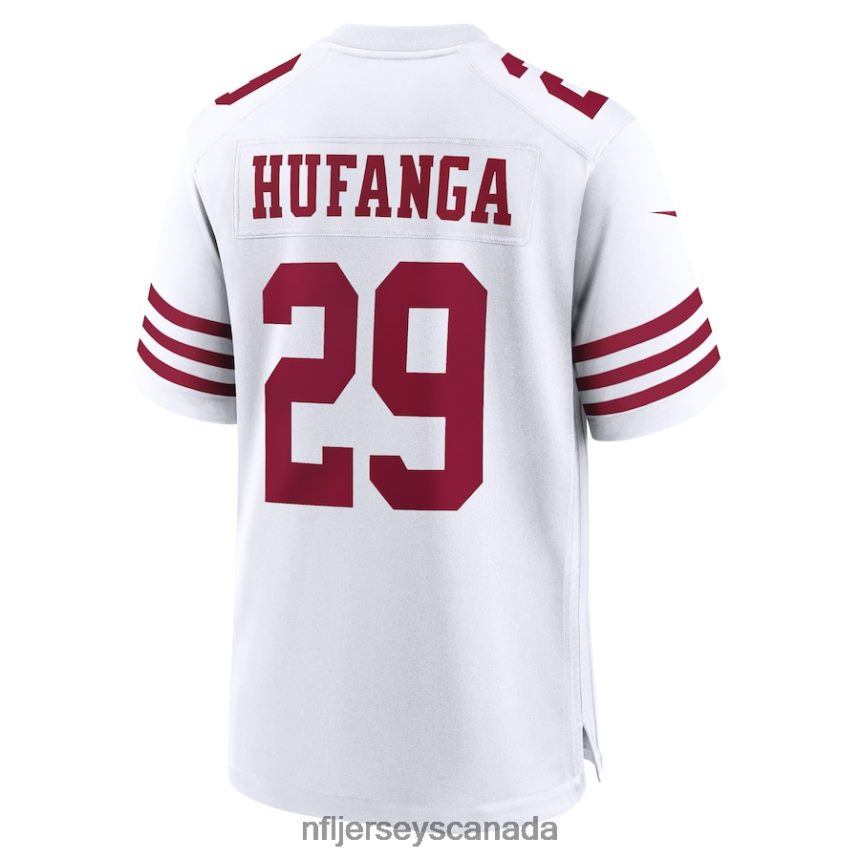 Men San Francisco 49ers Talanoa Hufanga Nike White Away Game Player Jersey Clothing NFL TBXFR6635