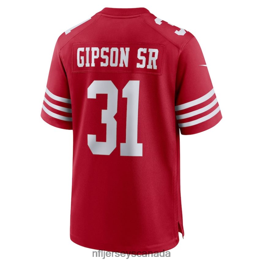 Men San Francisco 49ers Tashaun Gipson Sr Nike Scarlet Home Game Player Jersey Clothing NFL TBXFR63939