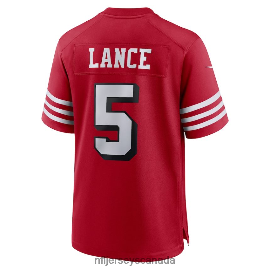 Men San Francisco 49ers Trey Lance Nike Scarlet Alternate Game Jersey Clothing NFL TBXFR62624