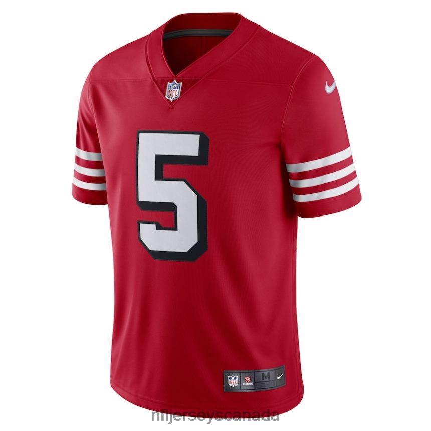 Men San Francisco 49ers Trey Lance Nike Scarlet Alternate Vapor Limited Jersey Clothing NFL TBXFR62888