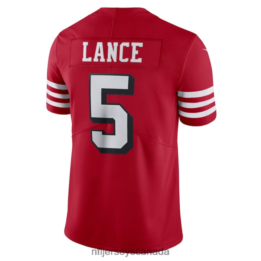 Men San Francisco 49ers Trey Lance Nike Scarlet Alternate Vapor Limited Jersey Clothing NFL TBXFR62888