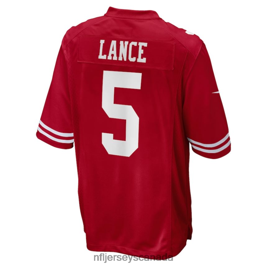 Men San Francisco 49ers Trey Lance Nike Scarlet Game Jersey Clothing NFL TBXFR61015