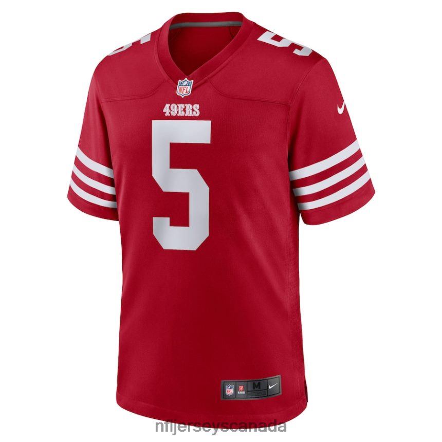 Men San Francisco 49ers Trey Lance Nike Scarlet Game Player Jersey Clothing NFL TBXFR64082