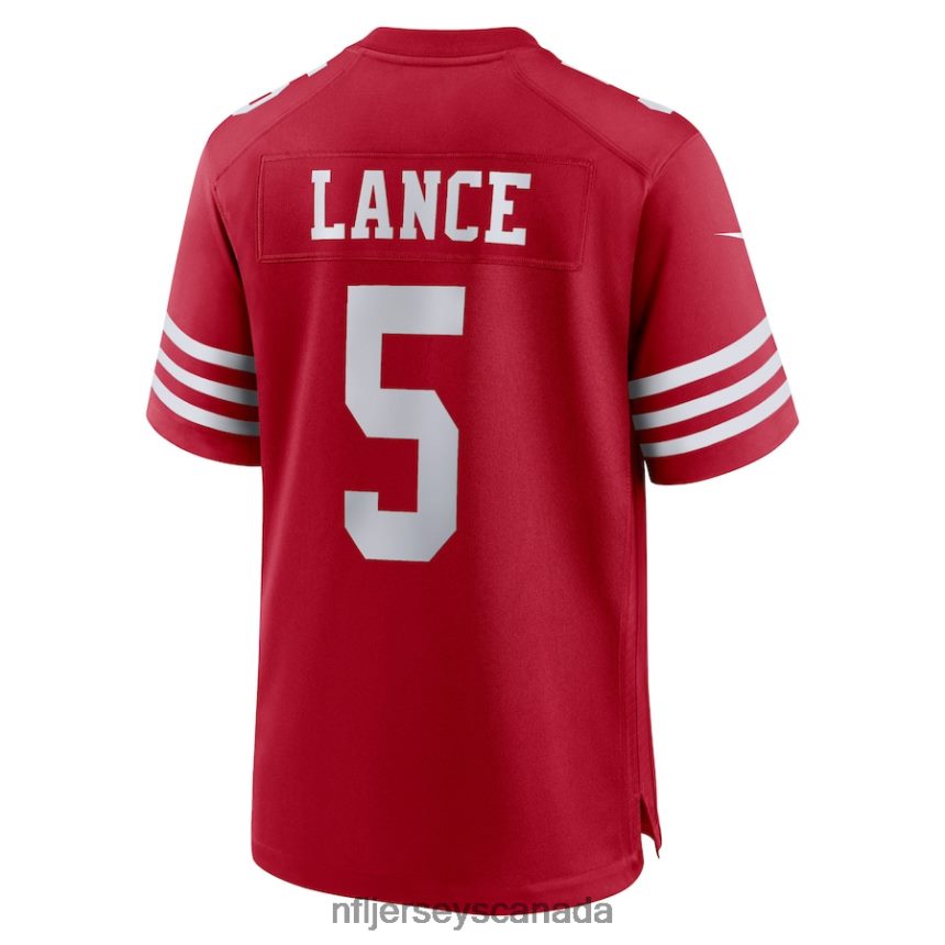 Men San Francisco 49ers Trey Lance Nike Scarlet Game Player Jersey Clothing NFL TBXFR64082