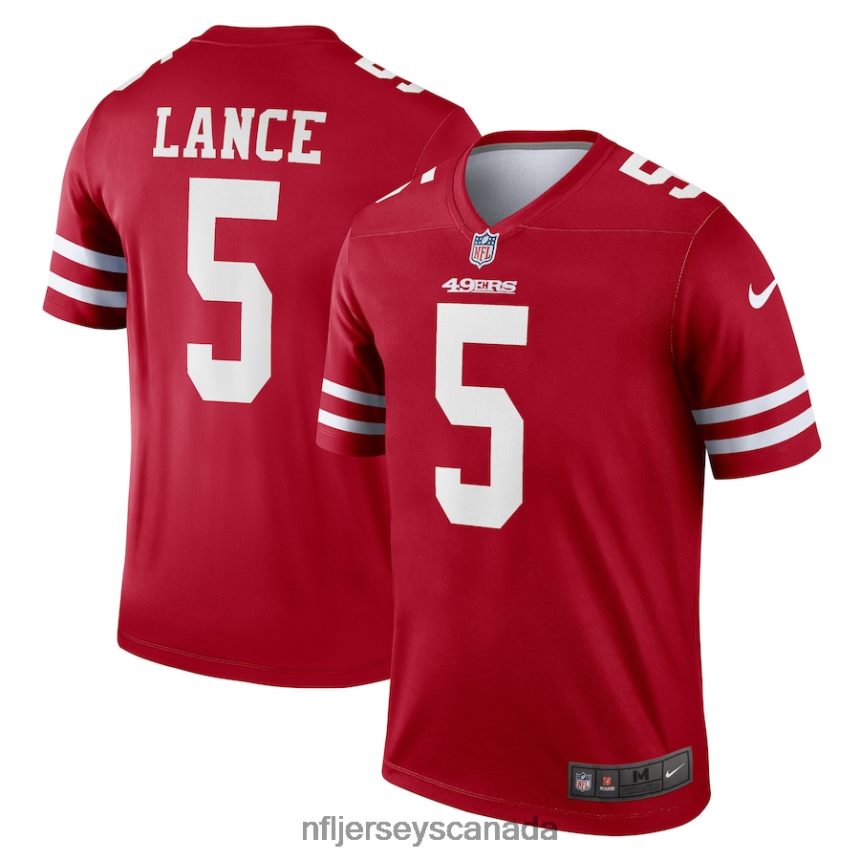 Men San Francisco 49ers Trey Lance Nike Scarlet Legend Player Jersey Clothing NFL TBXFR65343