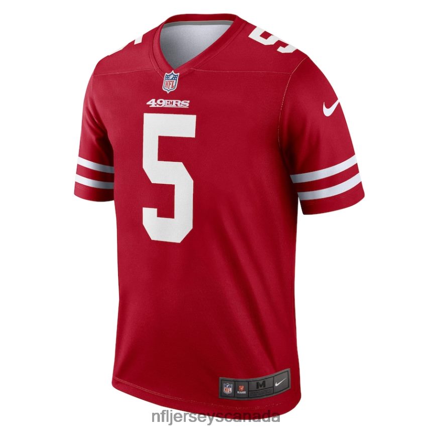 Men San Francisco 49ers Trey Lance Nike Scarlet Legend Player Jersey Clothing NFL TBXFR65343