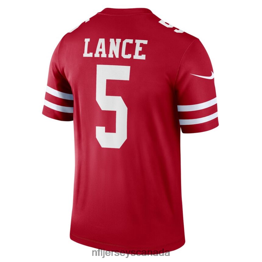 Men San Francisco 49ers Trey Lance Nike Scarlet Legend Player Jersey Clothing NFL TBXFR65343