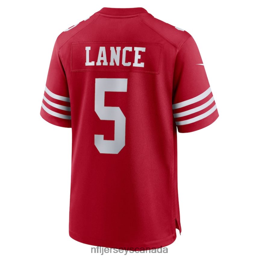 Men San Francisco 49ers Trey Lance Nike Scarlet Team Game Jersey Clothing NFL TBXFR63480