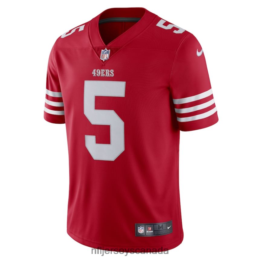 Men San Francisco 49ers Trey Lance Nike Scarlet Vapor Limited Jersey Clothing NFL TBXFR62333