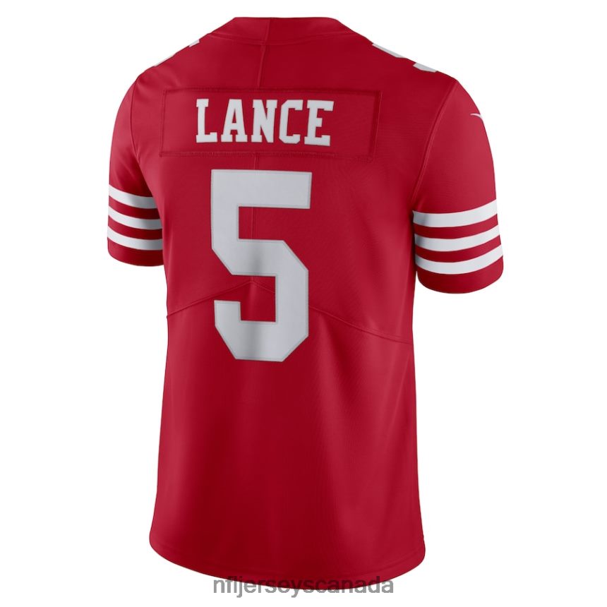 Men San Francisco 49ers Trey Lance Nike Scarlet Vapor Limited Jersey Clothing NFL TBXFR62333