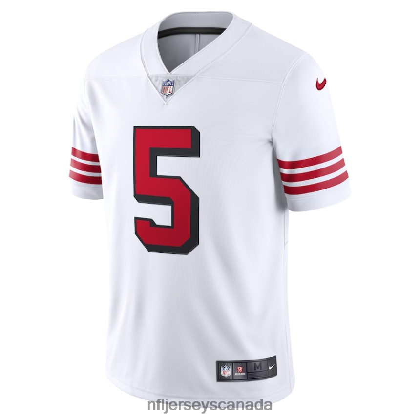 Men San Francisco 49ers Trey Lance Nike White Alternate 2 Vapor Limited Jersey Clothing NFL TBXFR63034