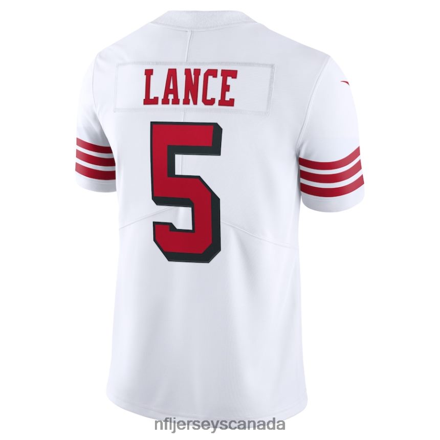 Men San Francisco 49ers Trey Lance Nike White Alternate 2 Vapor Limited Jersey Clothing NFL TBXFR63034