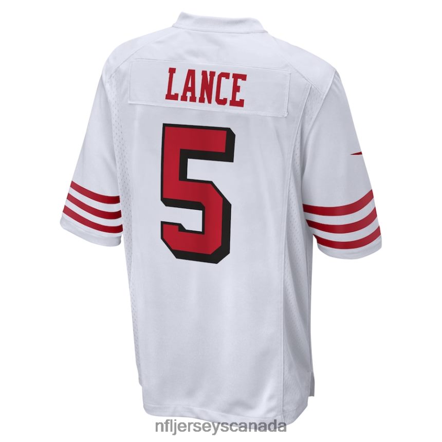 Men San Francisco 49ers Trey Lance Nike White Alternate Game Jersey Clothing NFL TBXFR62192