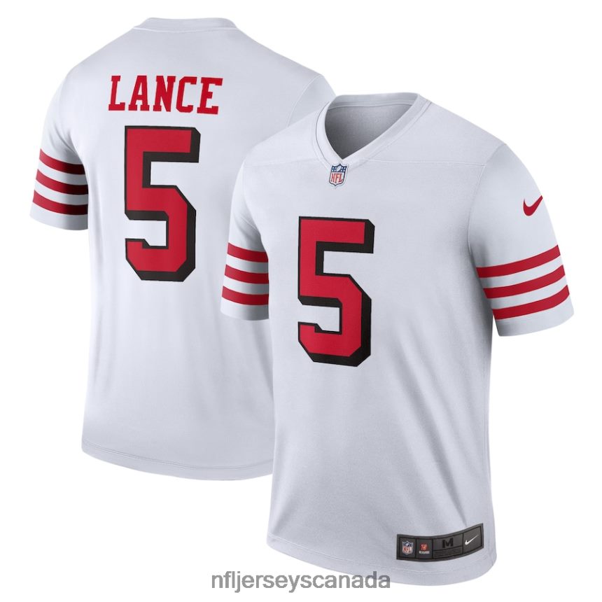 Men San Francisco 49ers Trey Lance Nike White Alternate Legend Jersey Clothing NFL TBXFR63902
