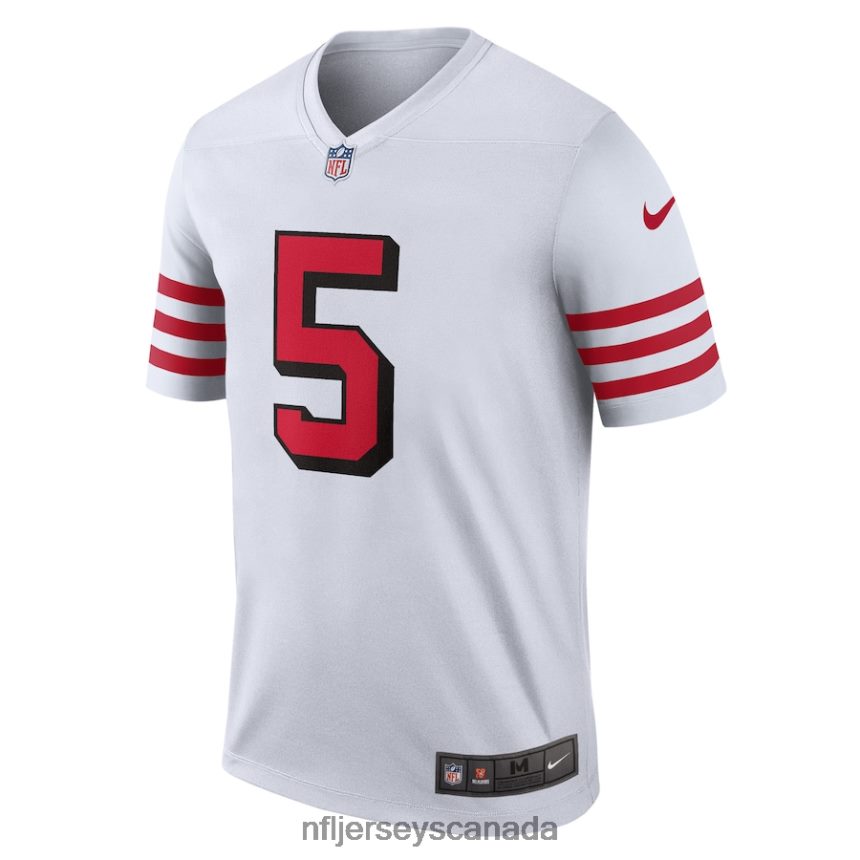 Men San Francisco 49ers Trey Lance Nike White Alternate Legend Jersey Clothing NFL TBXFR63902