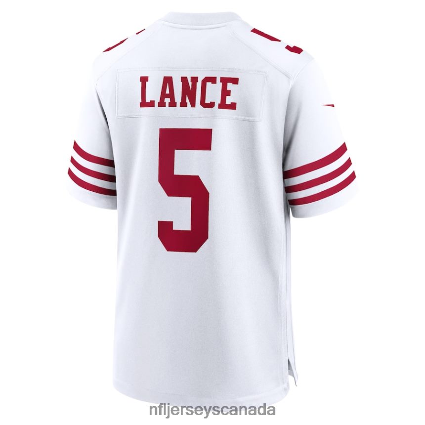 Men San Francisco 49ers Trey Lance Nike White Player Game Jersey Clothing NFL TBXFR61574