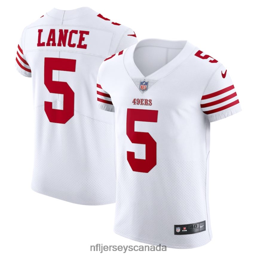 Men San Francisco 49ers Trey Lance Nike White Vapor Elite Jersey Clothing NFL TBXFR65092