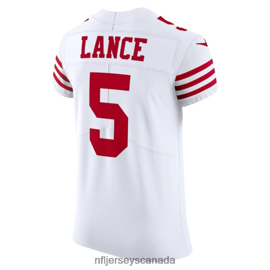 Men San Francisco 49ers Trey Lance Nike White Vapor Elite Jersey Clothing NFL TBXFR65092