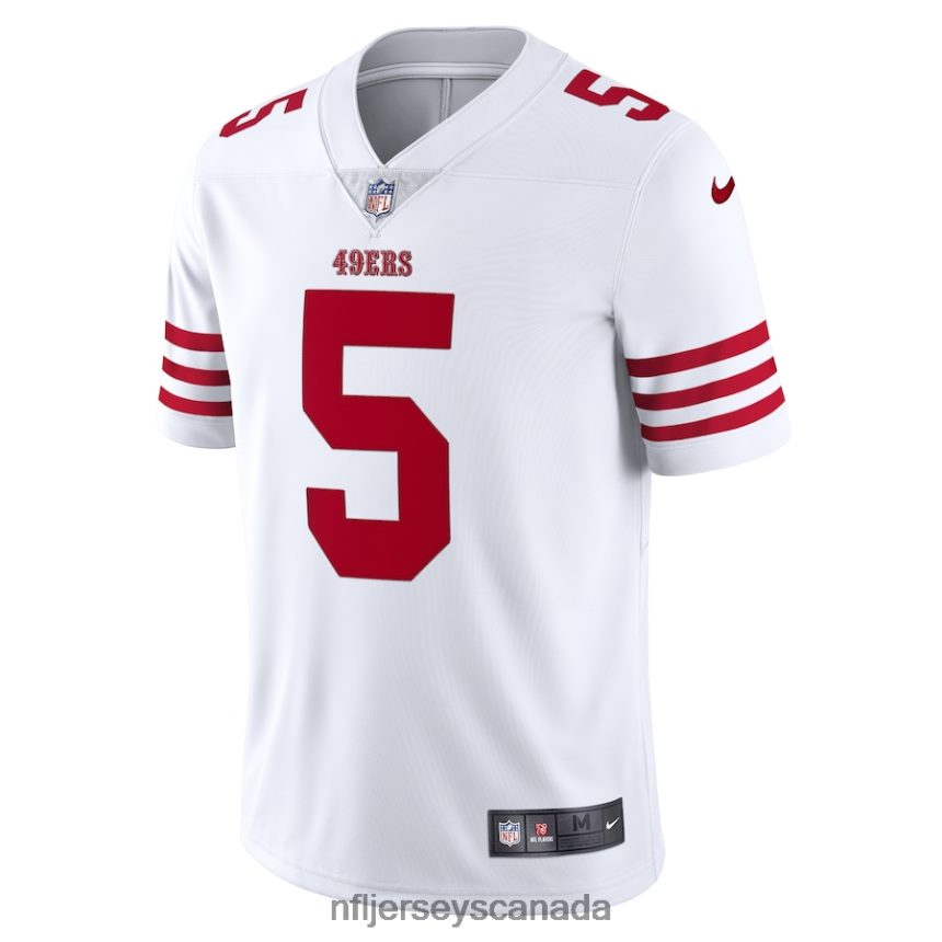 Men San Francisco 49ers Trey Lance Nike White Vapor Limited Jersey Clothing NFL TBXFR62896