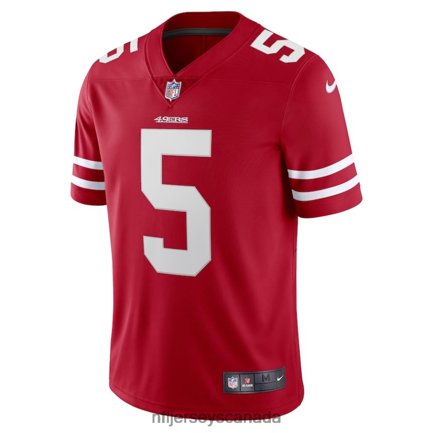 Men San Francisco 49ers Trey Lance Scarlet Vapor Limited Player Jersey Clothing NFL TBXFR63888