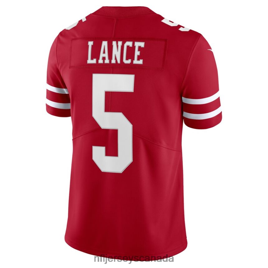 Men San Francisco 49ers Trey Lance Scarlet Vapor Limited Player Jersey Clothing NFL TBXFR63888