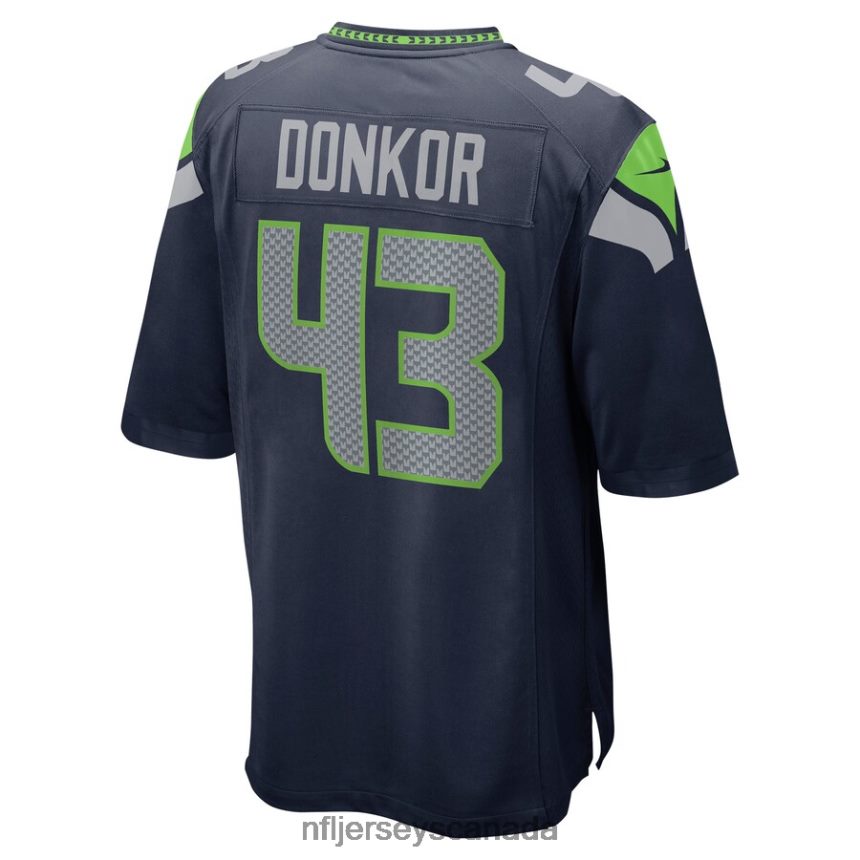 Men Seattle Seahawks Aaron Donkor Nike College Navy Game Jersey Clothing NFL TBXFR64114