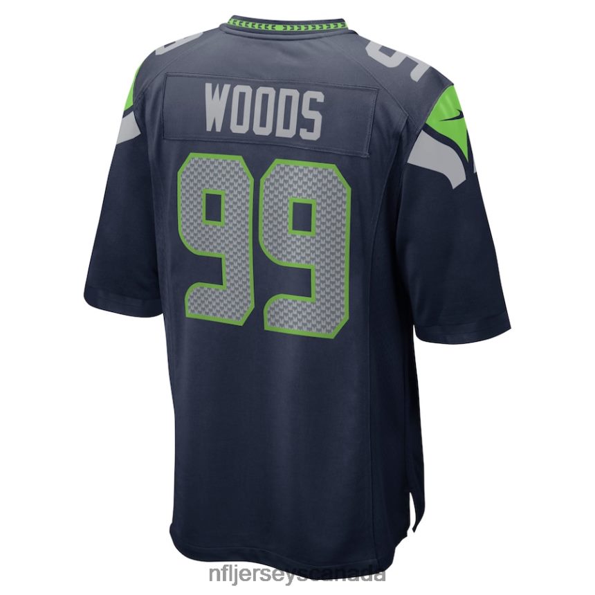 Men Seattle Seahawks Al Woods Nike College Navy Game Player Jersey Clothing NFL TBXFR63836