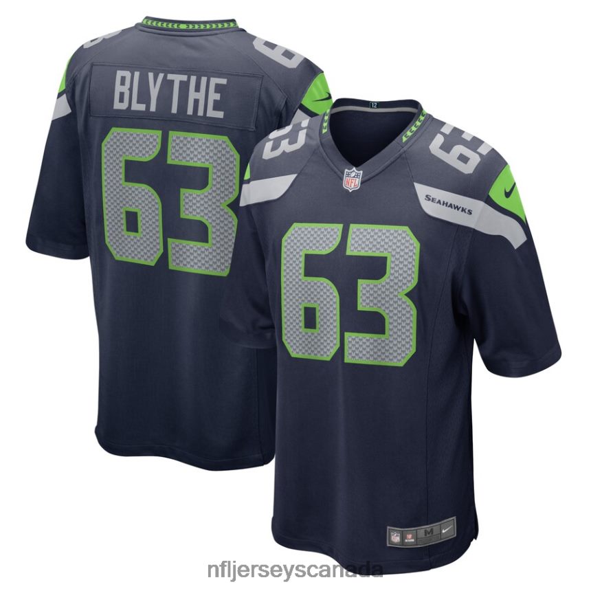 Men Seattle Seahawks Austin Blythe Nike College Navy Game Jersey Clothing NFL TBXFR66043