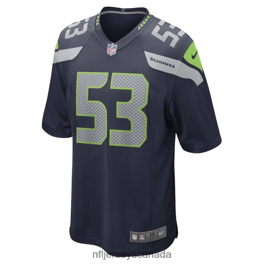 Men Seattle Seahawks Boye Mafe Nike College Navy Game Player Jersey Clothing NFL TBXFR64303