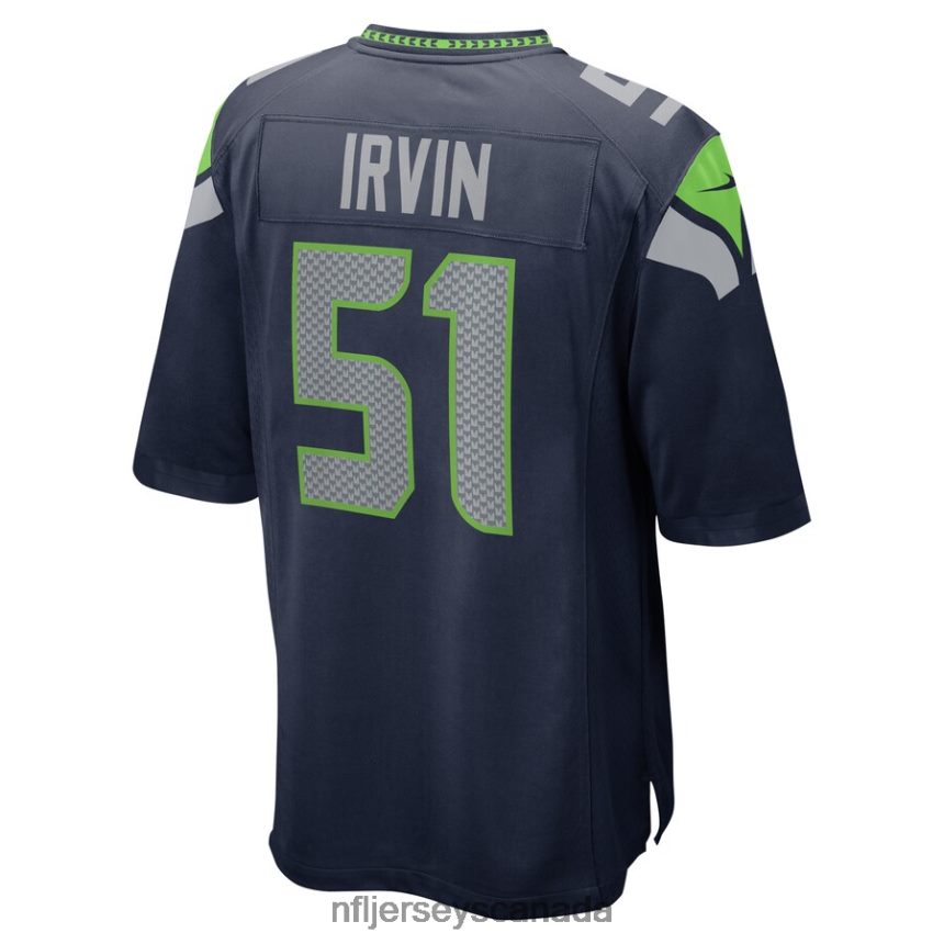Men Seattle Seahawks Bruce Irvin Nike College Navy Game Jersey Clothing NFL TBXFR62434