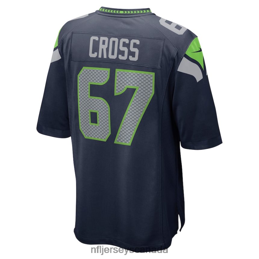 Men Seattle Seahawks Charles Cross Nike Navy Player Game Jersey Clothing NFL TBXFR62865